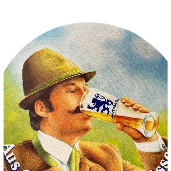 Coasters Lot 24 Lowen Weisse Beer Round Dual Sided Image Paper Cardboard 4 Inch - Picture 11 of 13